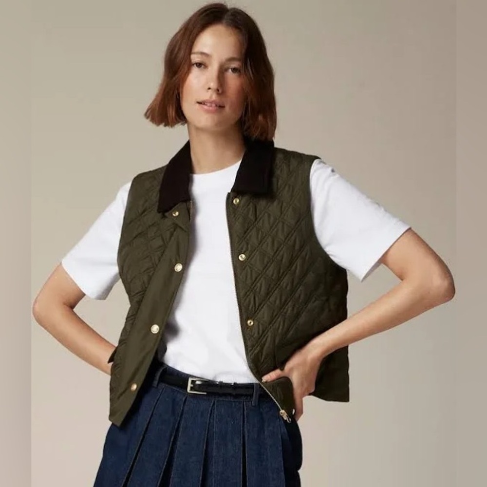 J.Crew Quilted Barn Vest Size Small